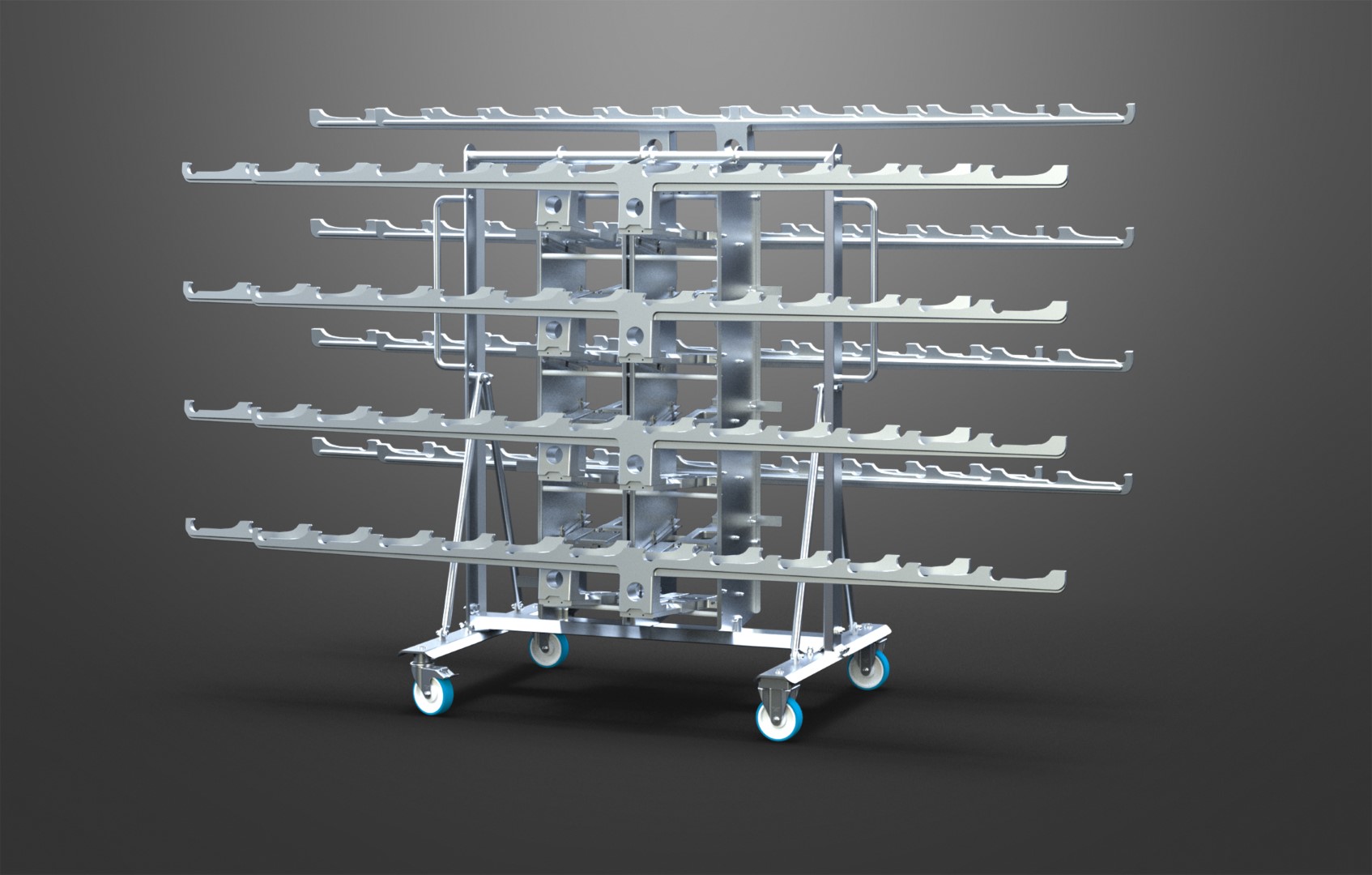 Gripper storage trolley for Amax traysealer